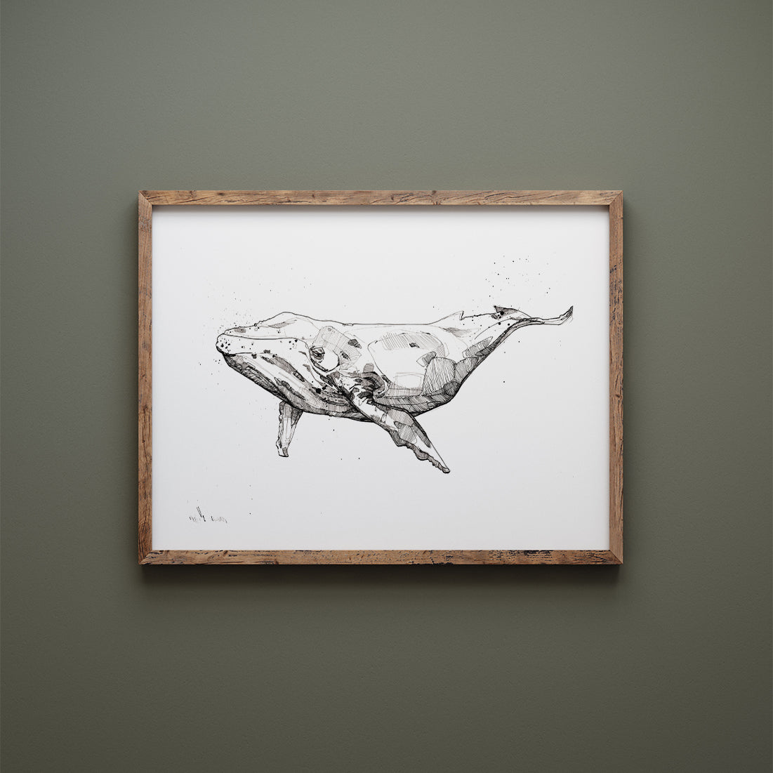 Whales Illustration Print